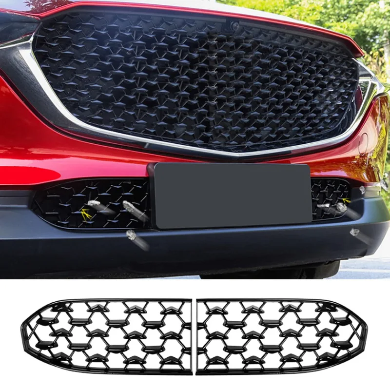 

Передний Нижний Бампер гриль решетка молдинг крышка для Mazda CX30 CX-30 2020-2021 автомобиль Передняя Нижняя средняя сетка украшение черный