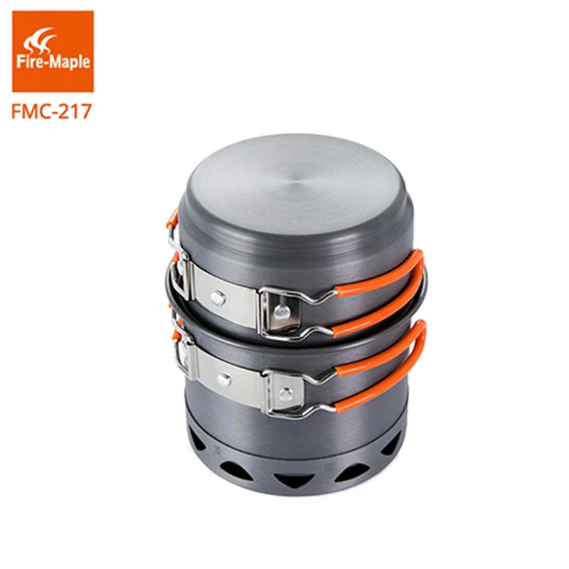 

Fire Maple Camping Cookware Set Portable Outdoor Foldable Compact Heat Exchange Pot Aluminum Alloy Picnic Cooking Tool FMC-217