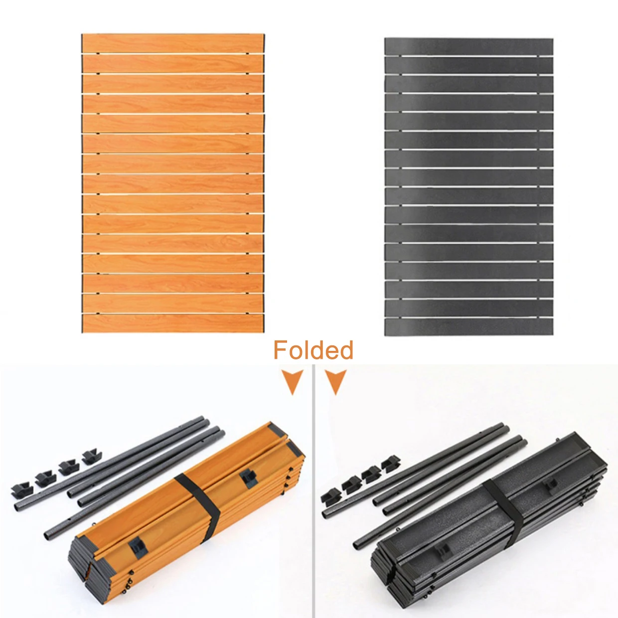 

Aluminum Alloy Foldable Camping Trolley Tabletop Table Board Wagon Trailer Cover Hiking Climbing Picnic Folding Tables