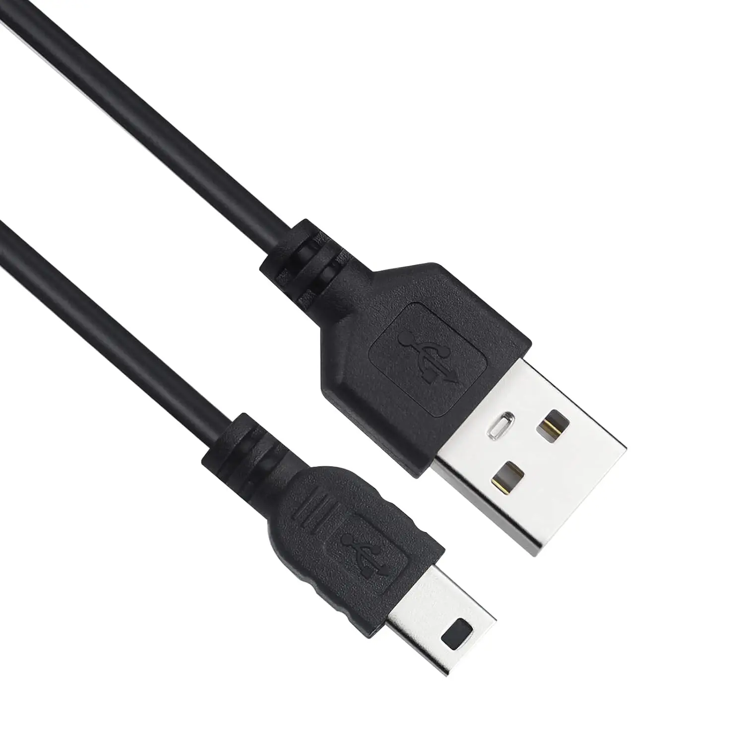 Фото 2 шт. мини-USB-кабели, стандартный USB 2.0 кабель-переходник Mini B (штекер) для зарядки, совместимый с игровыми контроллерами, MP3-плеерами, цифровыми камерами №2