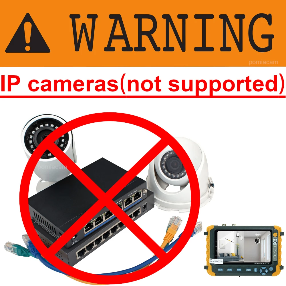 НОВЫЙ профессиональный 5-дюймовый тестер камеры IV8W 8MP AHD TVI 4MP CVI аналоговый тестер видеонаблюдения монитор VGA HDMI UTP тест кабеля (art.: 3920ca5fe80fb) - 3920ca5fe80fb