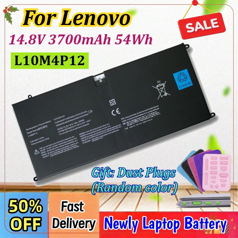 Фото Аккумулятор для ноутбука 14.8V 54Wh 3700mAh L10M4P12 для Lenovo IdeaPad Yoga 13-IFI, Yoga13-ISE, Yoga13-ITH, U300, U300S, U300S-IFI, U300S-ISE №1