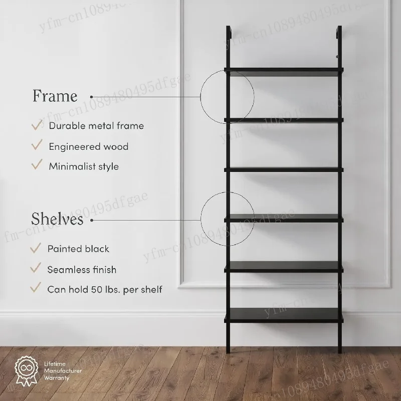 Металлическая подставка для деревянных изделий металлическая andamio libreria negro mate