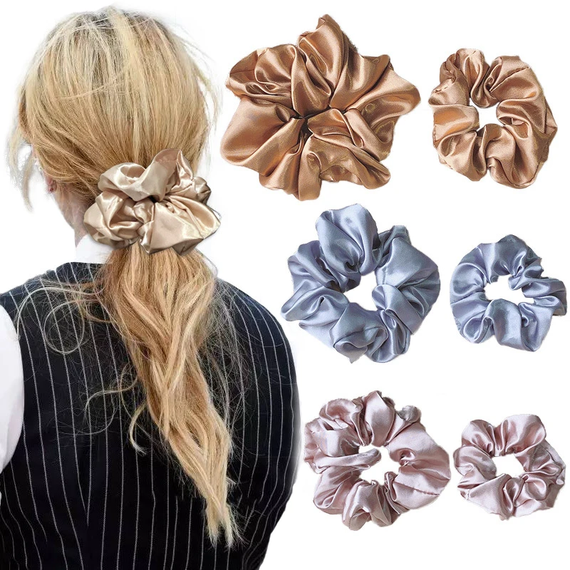 

Женская атласная шелковая резинка для волос, 2 шт.