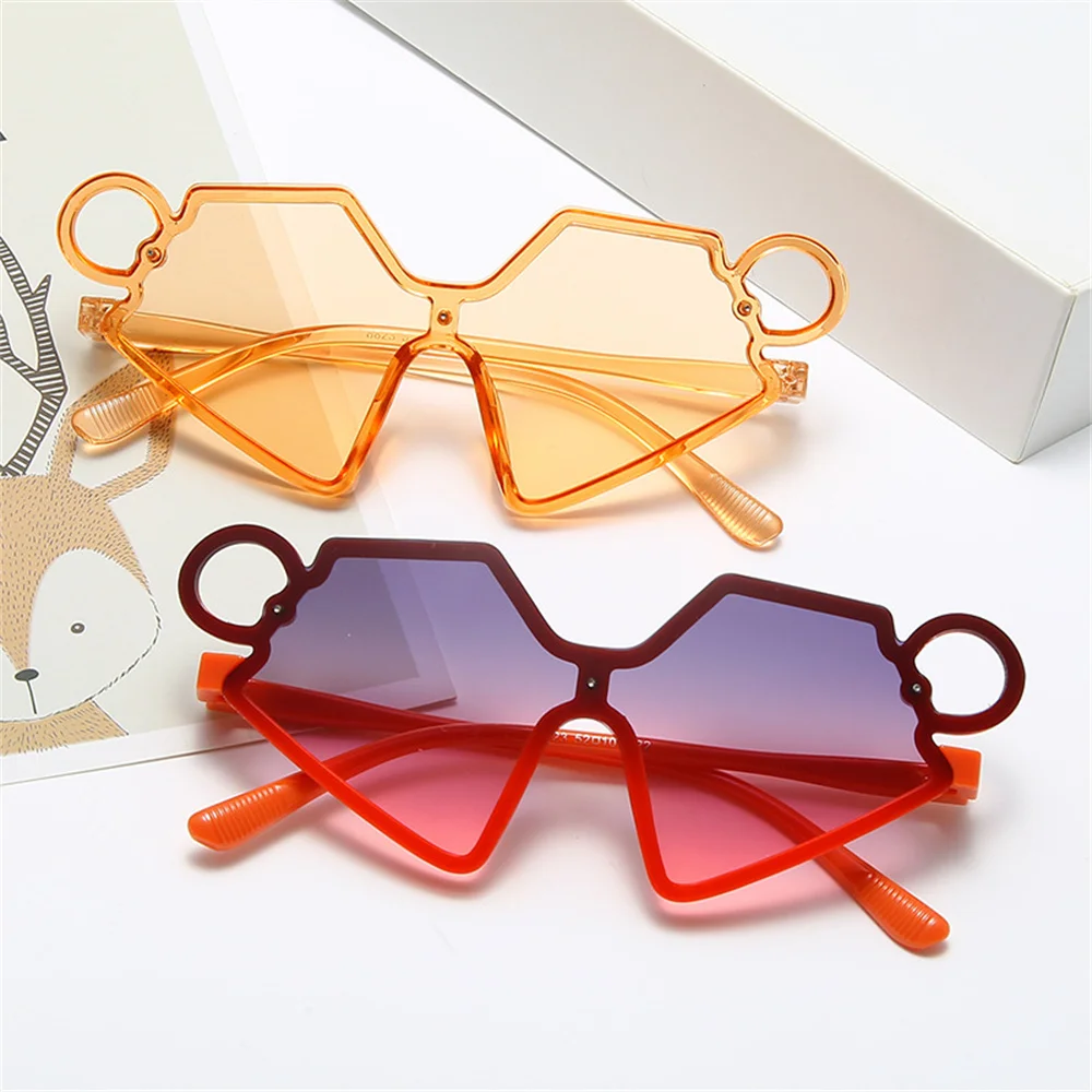 

Sun Glasses Summer Vintage Irregular Plastic Frame Sunglasses Travel Beach Clear Vision Sun Protection Funny Kids Party Eyewear