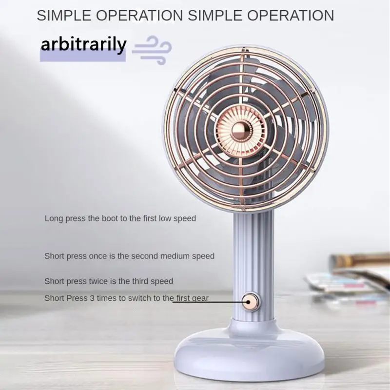 

Usb Mini Charging Desktop Handheld Fan Electric Fan Flexible Control Strong Wind High-quality Small Fan Portable Fan Lightweight