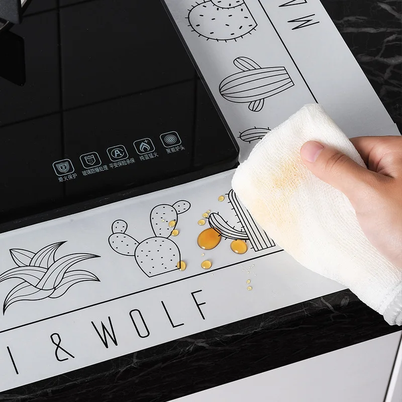 sticky type easy to clean kitchen counter high temperature resistant aluminum foil kitchen sink corner antifouling sticker free global shipping