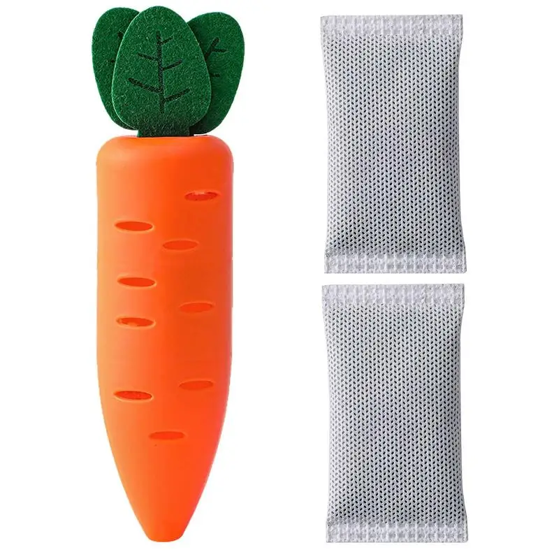 

Creative Carrot Refrigerator Deodorant Box Wall-mounted Freezer Activated Carbon Bamboo To Remove Odor Purification Charcoal Bag
