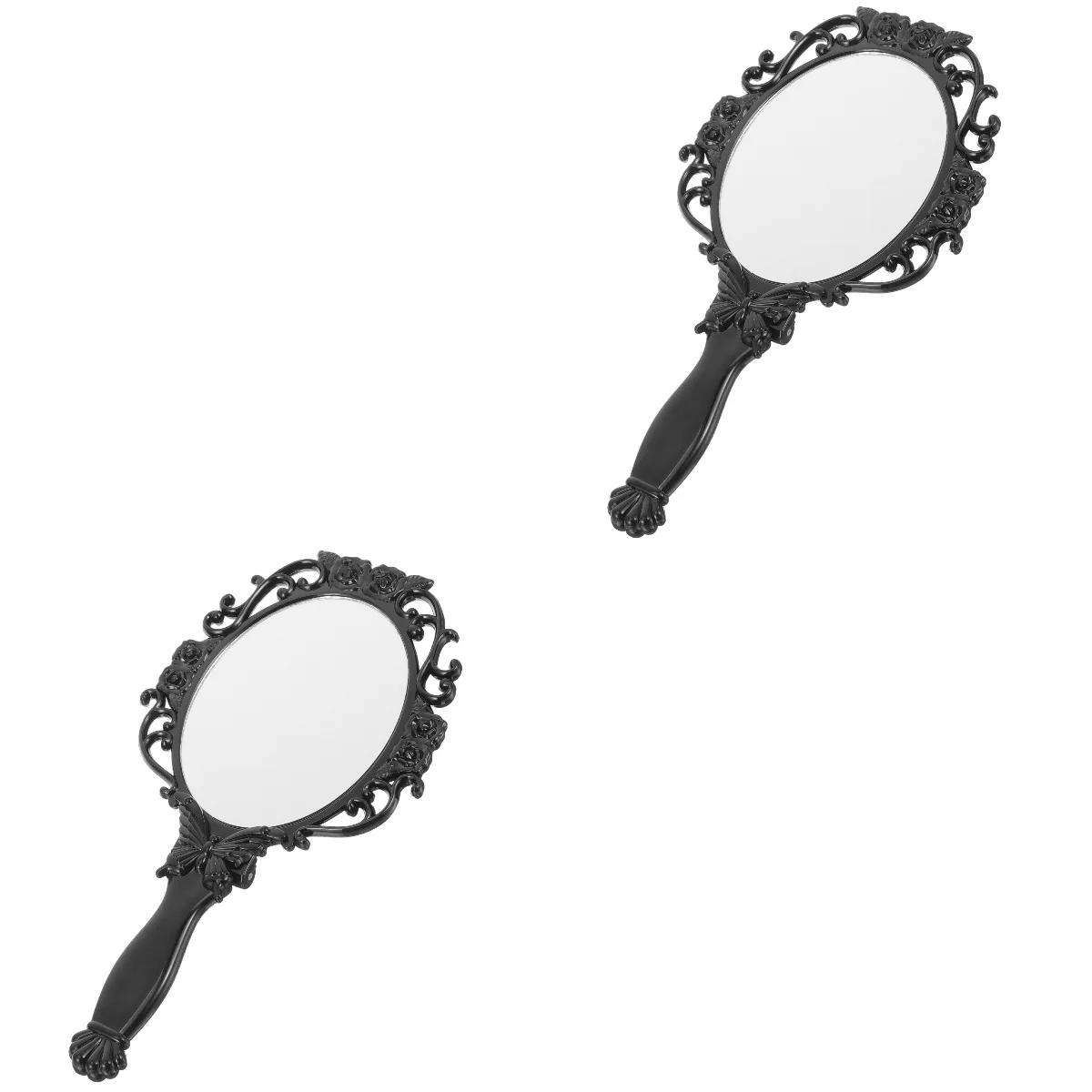 

Retro Vanity Mirror Travel Handheld Makeup Mirror With Handle For Makeup For Makeups Handle Folding Handheld Portable Foldable