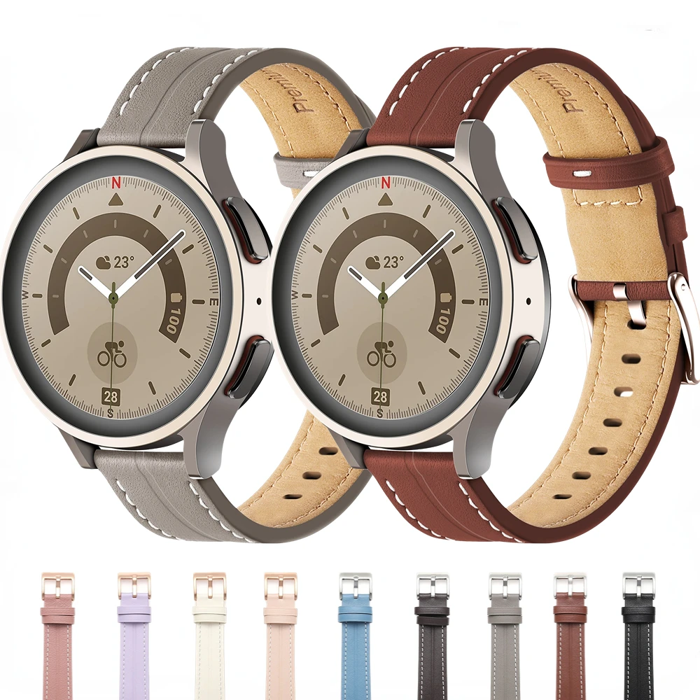 

Ремешок для Samsung Galaxy Watch 5 4 3 Gear S3 Huawei GT 2/3 Pro, кожаный