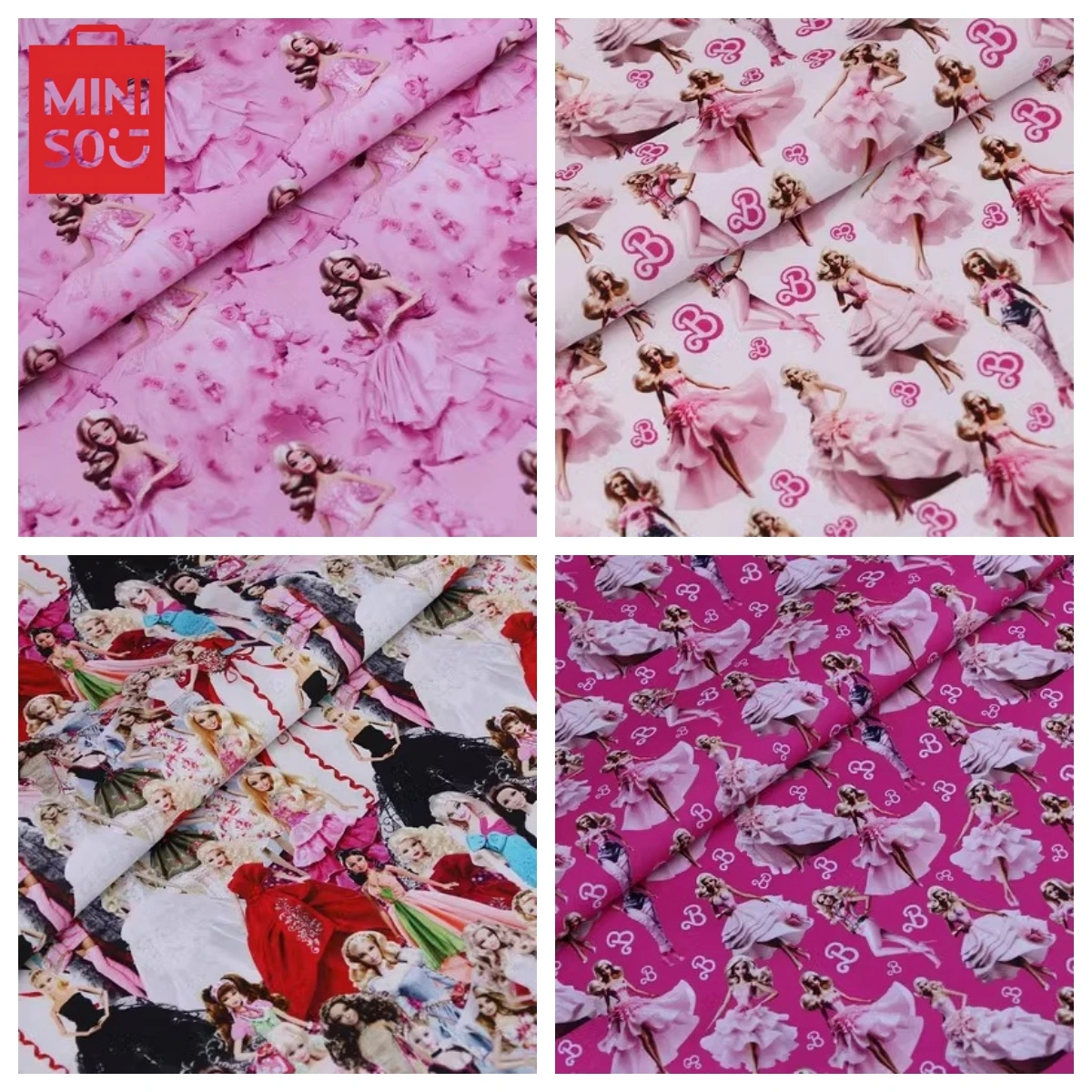 45x140 см Miniso Барби 100 хлопчатобумажная ткань для шитья аксессуары ручной работы