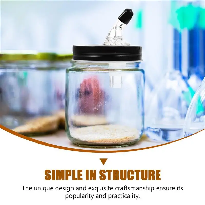 Jar Spout Mason Pourer Pourlid Oil Lidsbottle Dispenser Spouts With Mouth Pourers Wide Pouring Flow Whiskey For