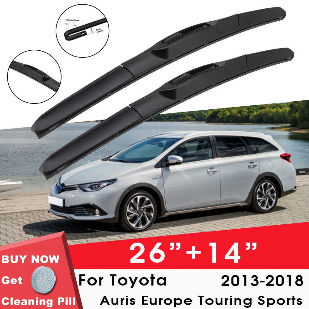 

Car Wiper Front Window Windshield Rubber Wiper For Toyota Auris Europe Touring Sports 2013-2018 26"+14" LHD RHD Car Accessories