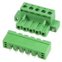uxcell pcb mount screw terminal block 5 08mm pitch 5 pin 10a straight plug in for electrical instruments 5 set