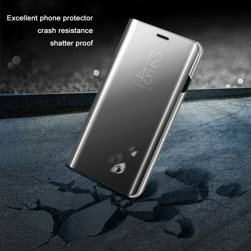 Зеркальный флип-чехол для iPhone XR XS 11 Pro Max 8 7 6 6s Plus чехол с подставкой и окошком 5 5S SE X