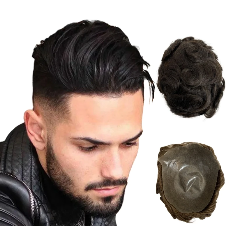 4# V Loop 8x10 Full Pu Toupee For White Men
