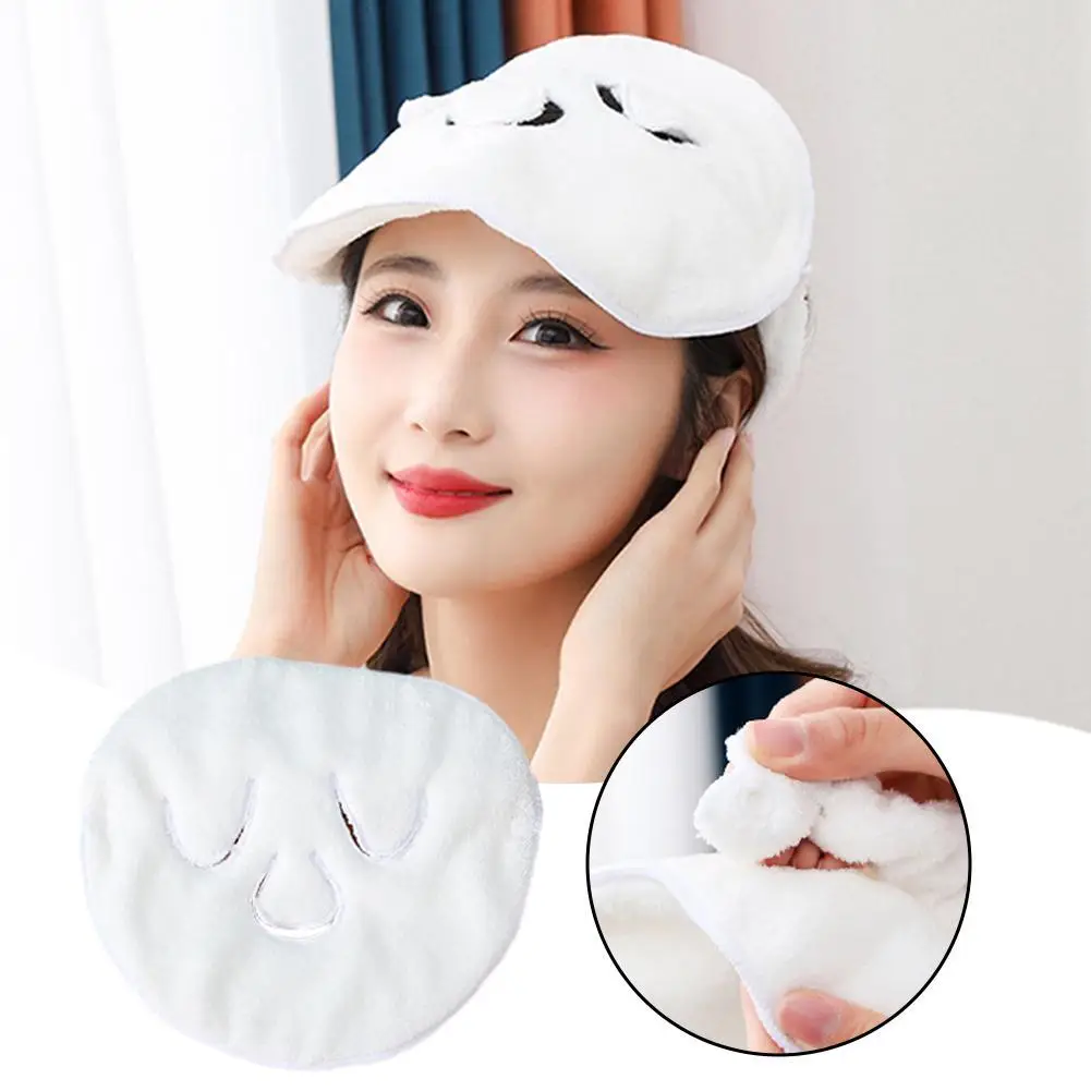 

Facial Towel Mask White Moisturizing And Hydrating Beauty Salon And Cold Hot Compress Mask Thickened Coral Fleece Face Towel