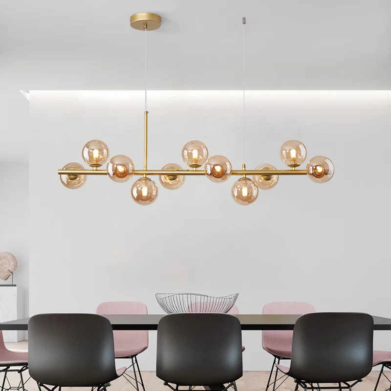 

Modern Glass Ceiling Chandelier Creative Bubble Ball Pendant Lingt for living dining room lamp Cafe kitchen bar hanging lamp