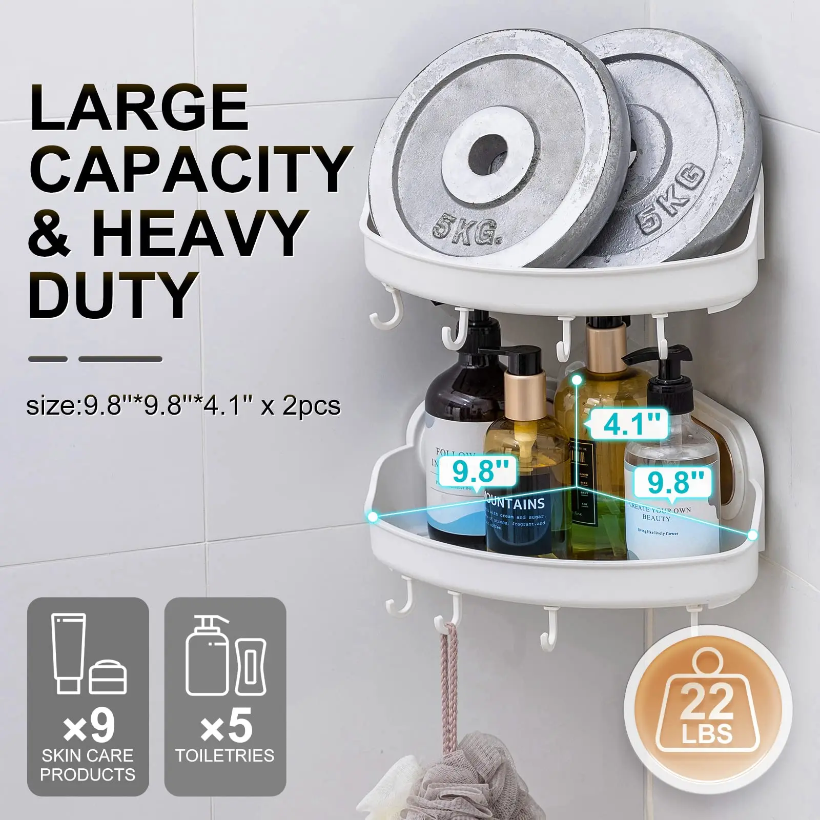 TAILI угловая душевая кабина на присоске 2 шт. полка для корзины душа в ванной