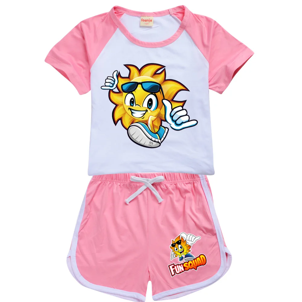 Комплект летней одежды для девочек и мальчиков 2022 Веселая Детская Спортивная