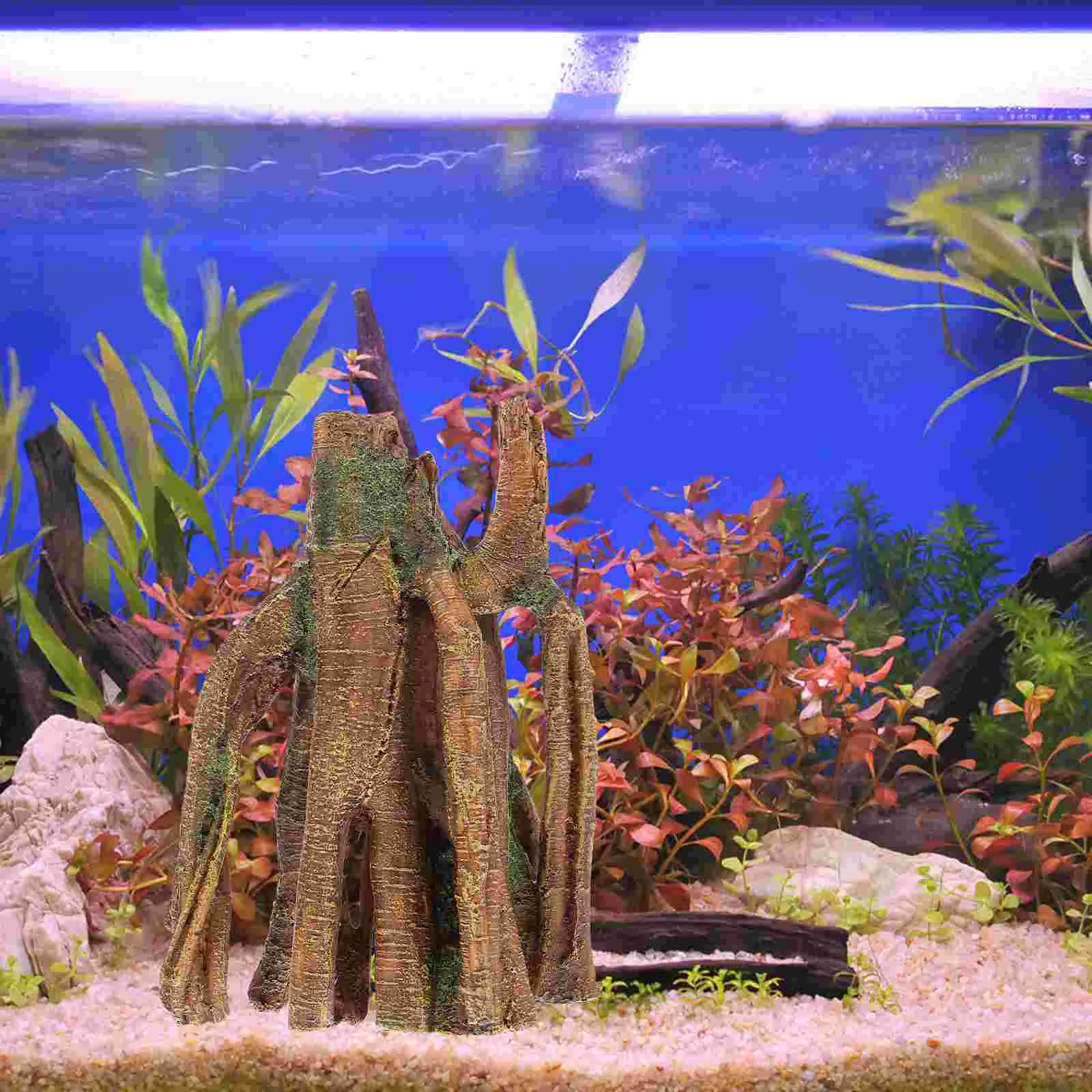

Fish Tank Tree Trunk Delicate Artificial Stump Desktop Aquarium Stump Landscape Shelter