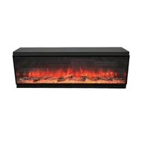 modern 3d electric fireplace heater insert fire place 7 multi color led flame with log set