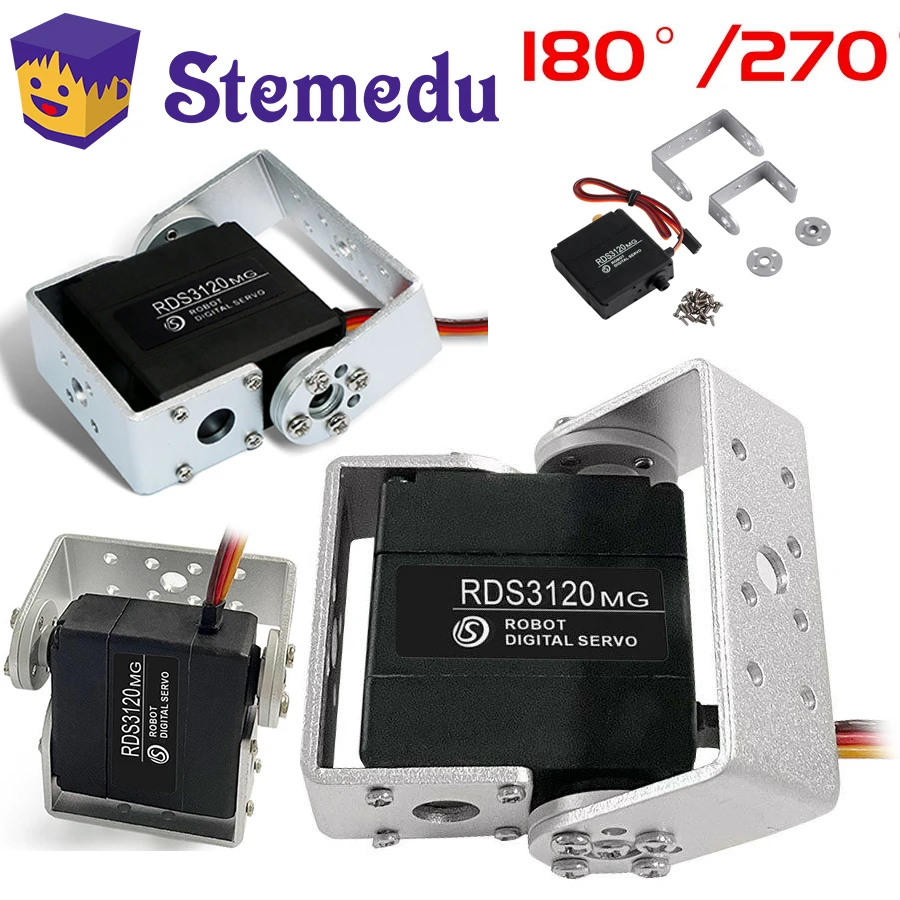 Двойной вал Dsservo Robot сервопривод 20 кг RDS3120 металлическая Шестерня для Arduino длинный
