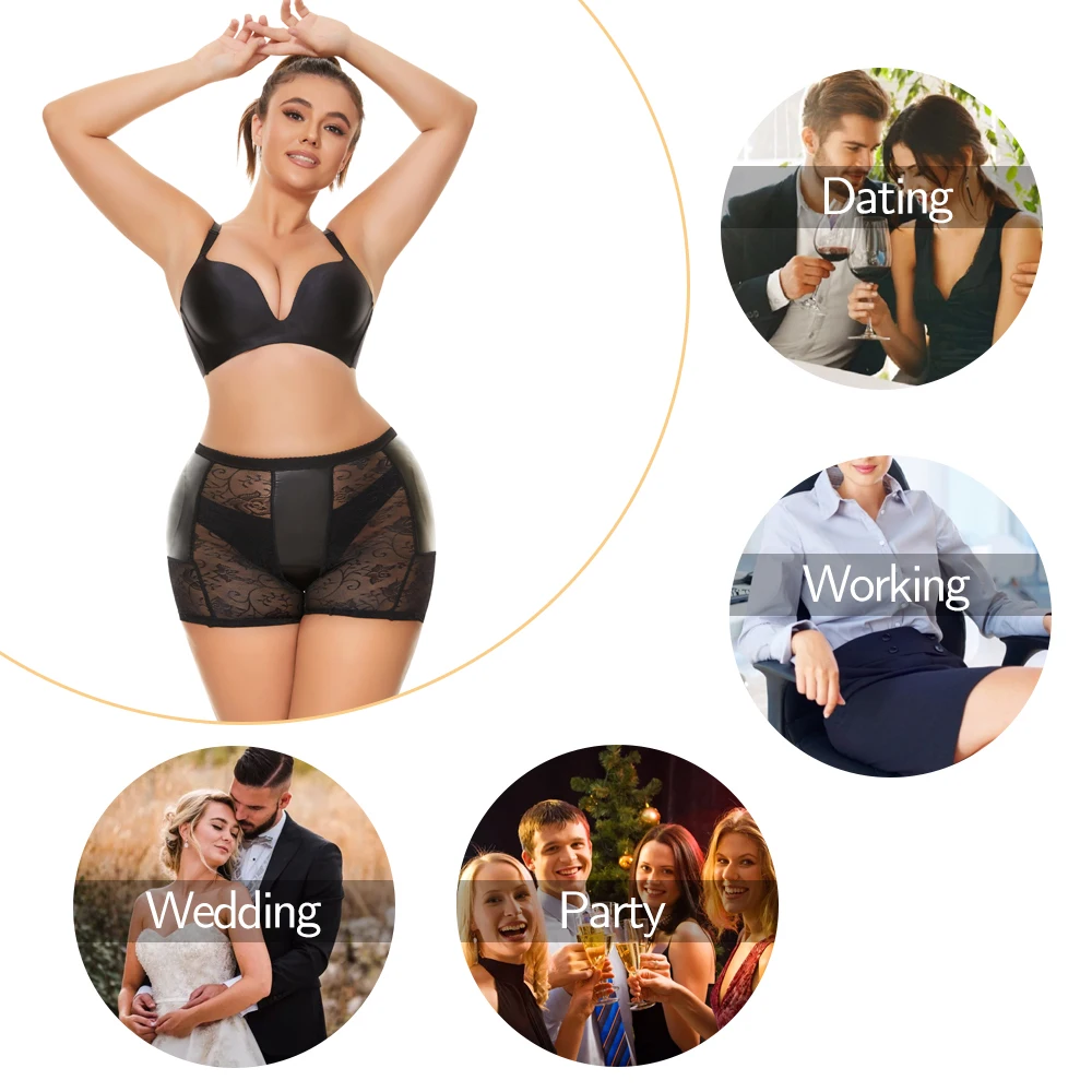 NINGMI Butt Lifter Shapewear Panties Seamless Push Up Panties Body Shaper Hip Shapewear Seamless Fake Booty Hip Enhancer