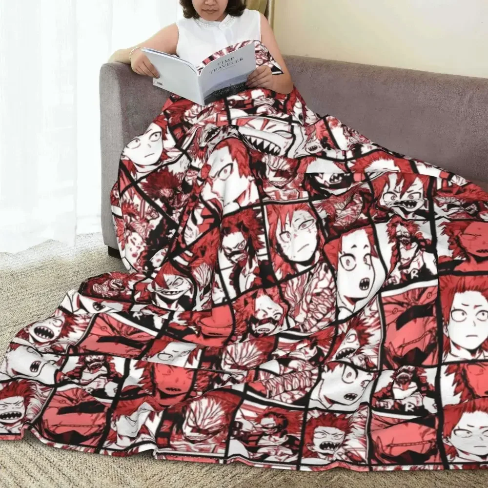 Boku No My Hero Аниме Одеяло Kirishima Лоскутное Фланелевое Мягкое Теплое Покрывало Для