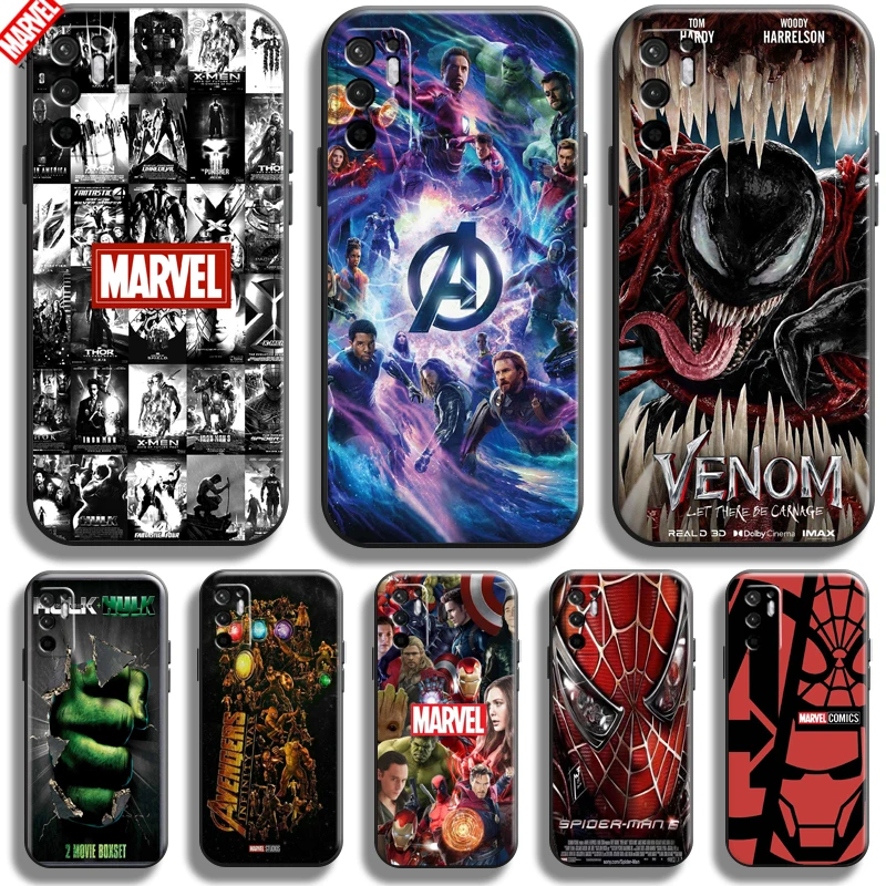 

Marvel Avengers Phone Case For Xiaomi Redmi Note 10T 5G 6.5 Inch Soft TPU Back Carcasa Funda Bumper