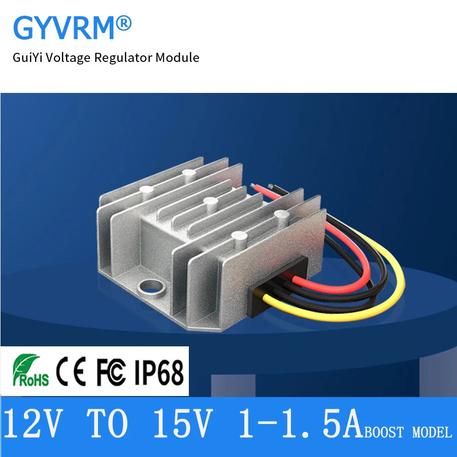 Gyvrm 12 v a 15 v 1a 3a 5a Impulsiona o Conversor de 12 Volts da C.c. da C.c. do Passo-acima ao Regulador de Tensão de 15 Volts para Carros Bondes 914v a 15 v