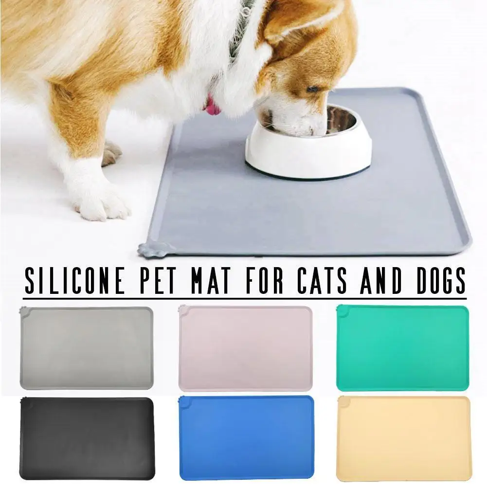 

Silicone Waterproof Pet Mat For Dog Cat Pet Food Pad Pet Bowl Drinking Mat Dog Feeding Placemat Portable Outdoor Feeding To C2Y6
