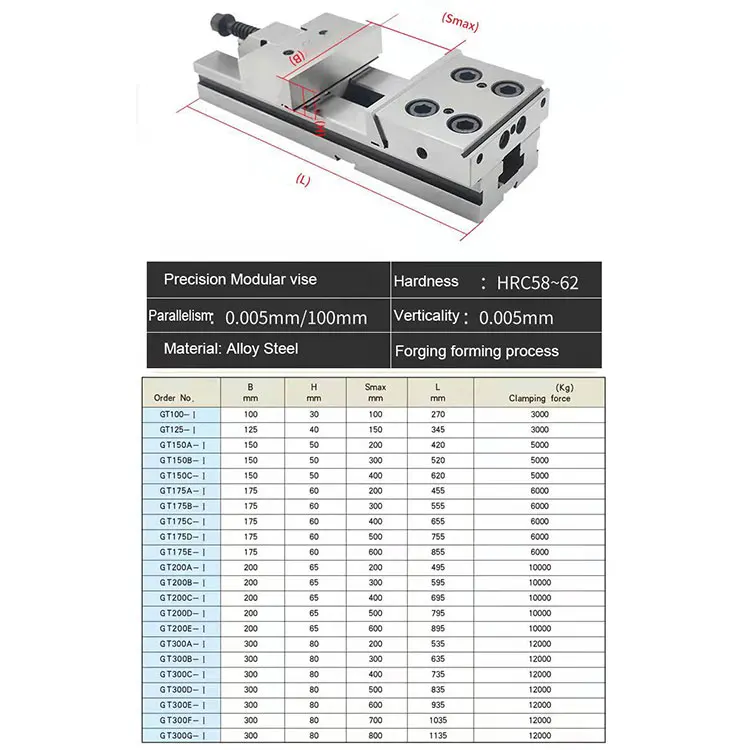 GT300 * 400 фрезерный станок 12-дюймовый модульный тиски ручной инструмент