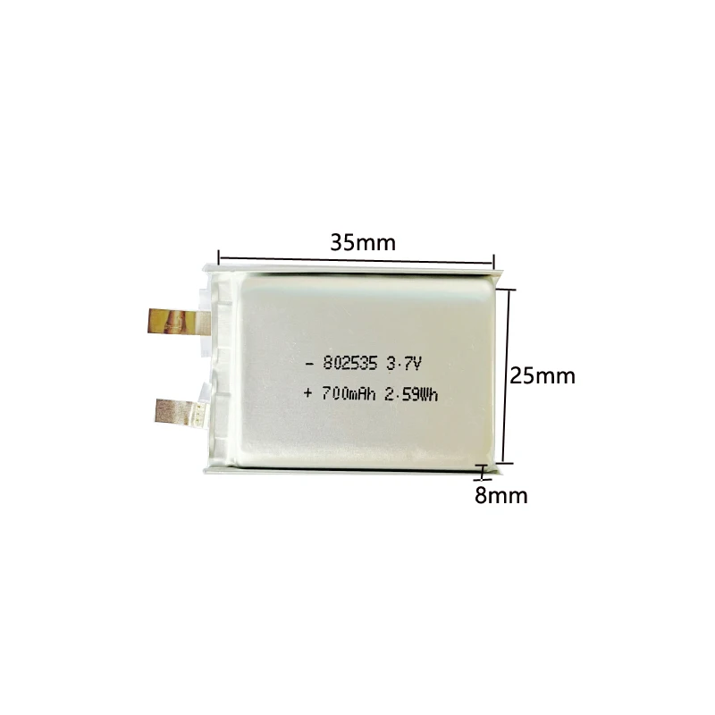 

Polymer Lithium Battery 3.7v 802535 Cell Without Protective For Dog Trainer Massager Battery Hearing Aid Water Replenisher