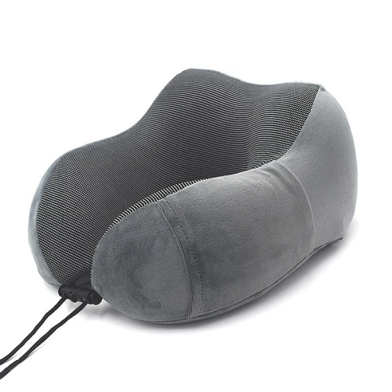 U-Shape Travel Pillow Pure Memory Foam Neck Pillow for Airplane Office Nap Cervical Pillows Flight Sleeping Head Neck Support