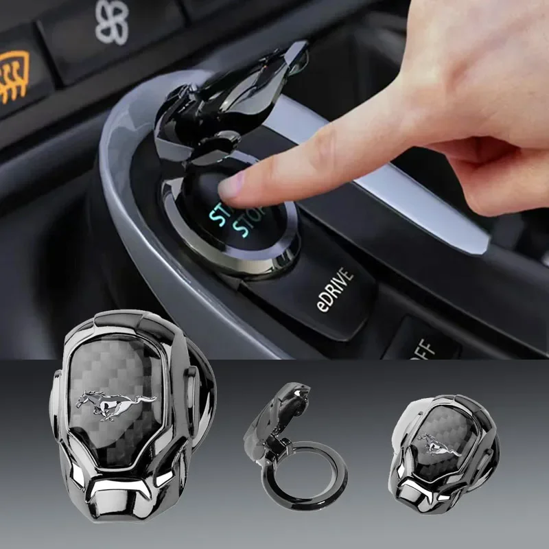 Автомобильные ONE-CLICK кнопки запуска защитный чехол наклейки для Mustang 2005 2006 2007 2008 2009