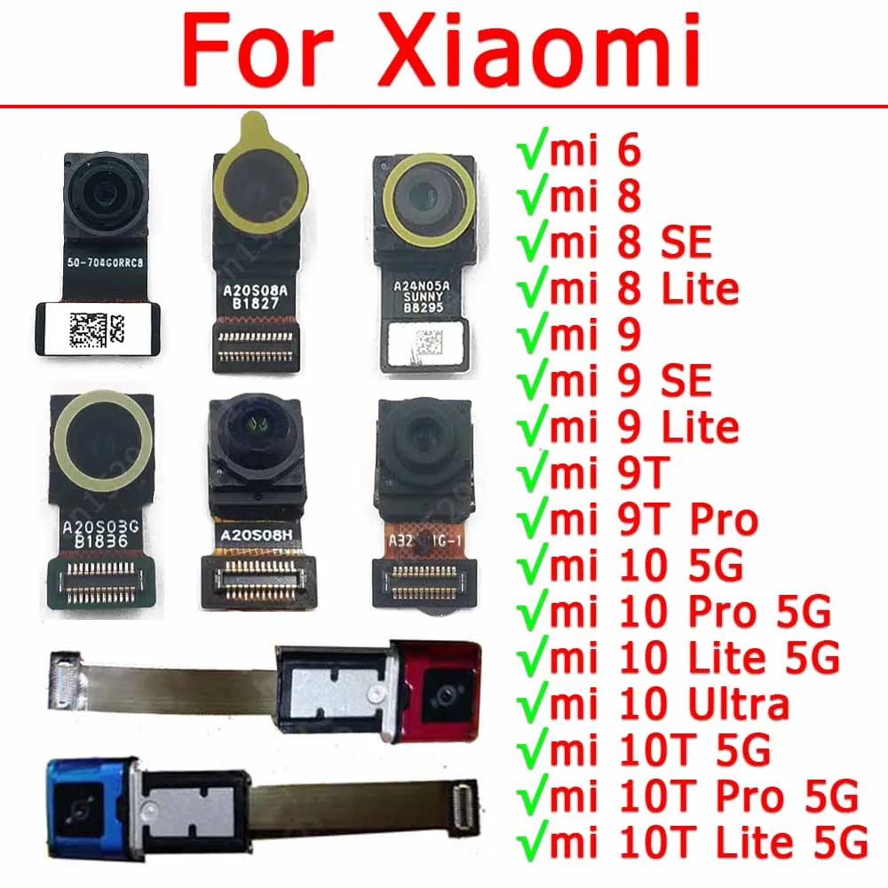 

For Xiaomi Mi 10T Pro 10 Ultra 6 8 Lite 9 SE 9T Mi6 Mi8 Mi9 Mi10 Facing Front Selfie Camera Module Frontal Original Spare Parts