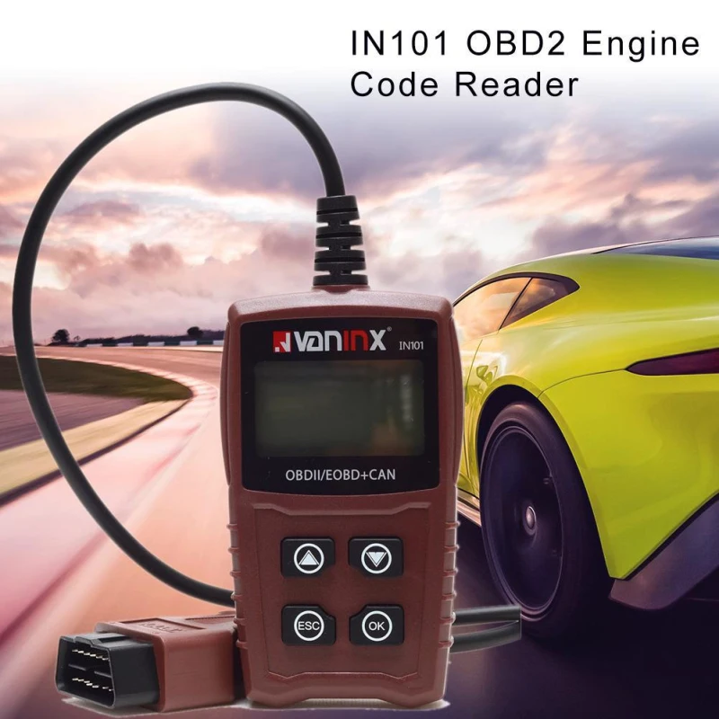 

New IN101 OBD2 Car Reading Card Battery Detector Engine Code Reader Portable Scan Tool Diagnostic Scanner Car accessories