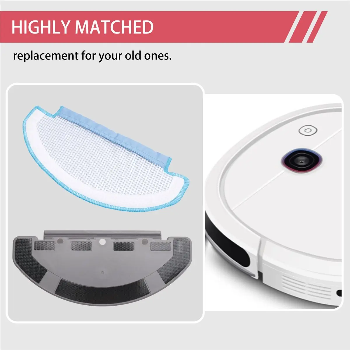 Фото Держатель для тряпки/салфетки DT56 для робота-пылесоса Ecovacs Deebot OZMO 950 T5 T8 N8, запчасть для держателя тряпки/салфетки