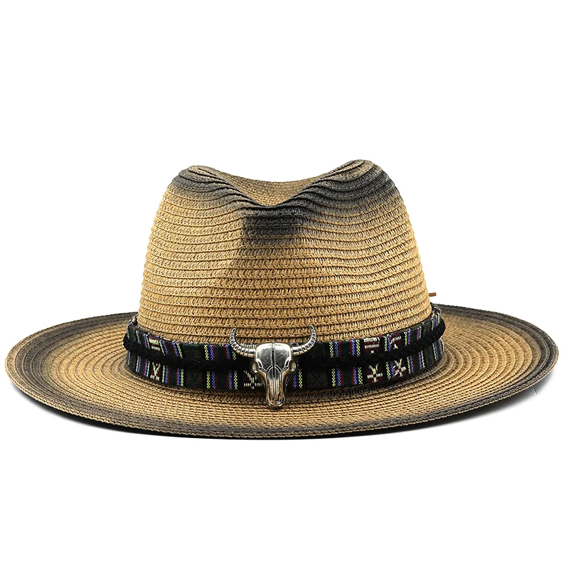 New Panama Hat Summer Sun Hats For Women Men Beach Straw Hat Fashion UV Sun Protection Travel Cap Chapeu Feminino
