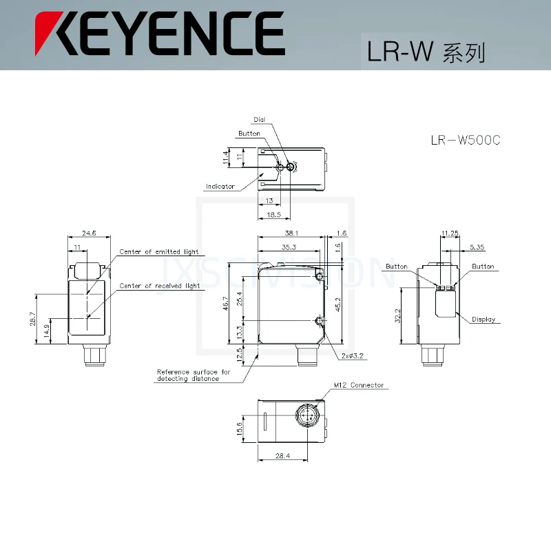 Новый фотоэлектрический датчик Keyence LR-W500 LR-W500C для обнаружения белых пятен, автономный, полный спектр (art.: 3920d7bbbb7ef) - 3920d7bbbb7ef