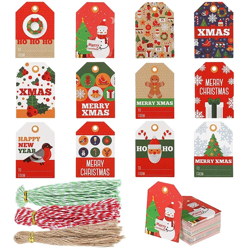 

144 шт., ярлыки для рождественских подарков