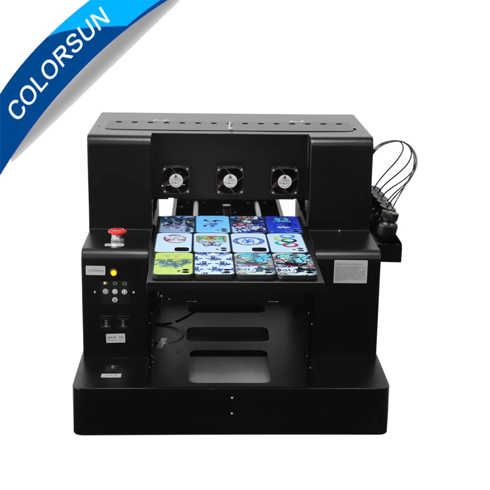 Colorsun A3 UV Printer L1800 Flatbed For Printing Bottle Wooden Matel Phone case Acrylic Glass Ceramics |