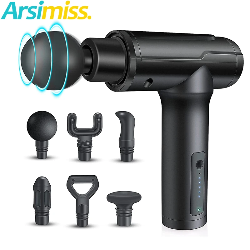

Arsimiss Massage Gun Deep Tissue Electric Massager Neck Body Muscle Stimulation Percussion Pistol Pain Relief Relaxation Fitness
