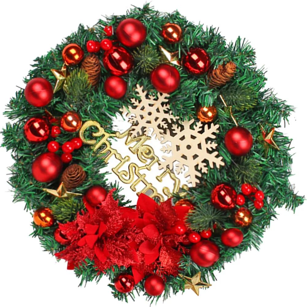 

Christmas Wreath Decoration Door Hanging Wall Supplies Decor Front Home Ornamentsparty Decorative Garland Merry Layout Pendant