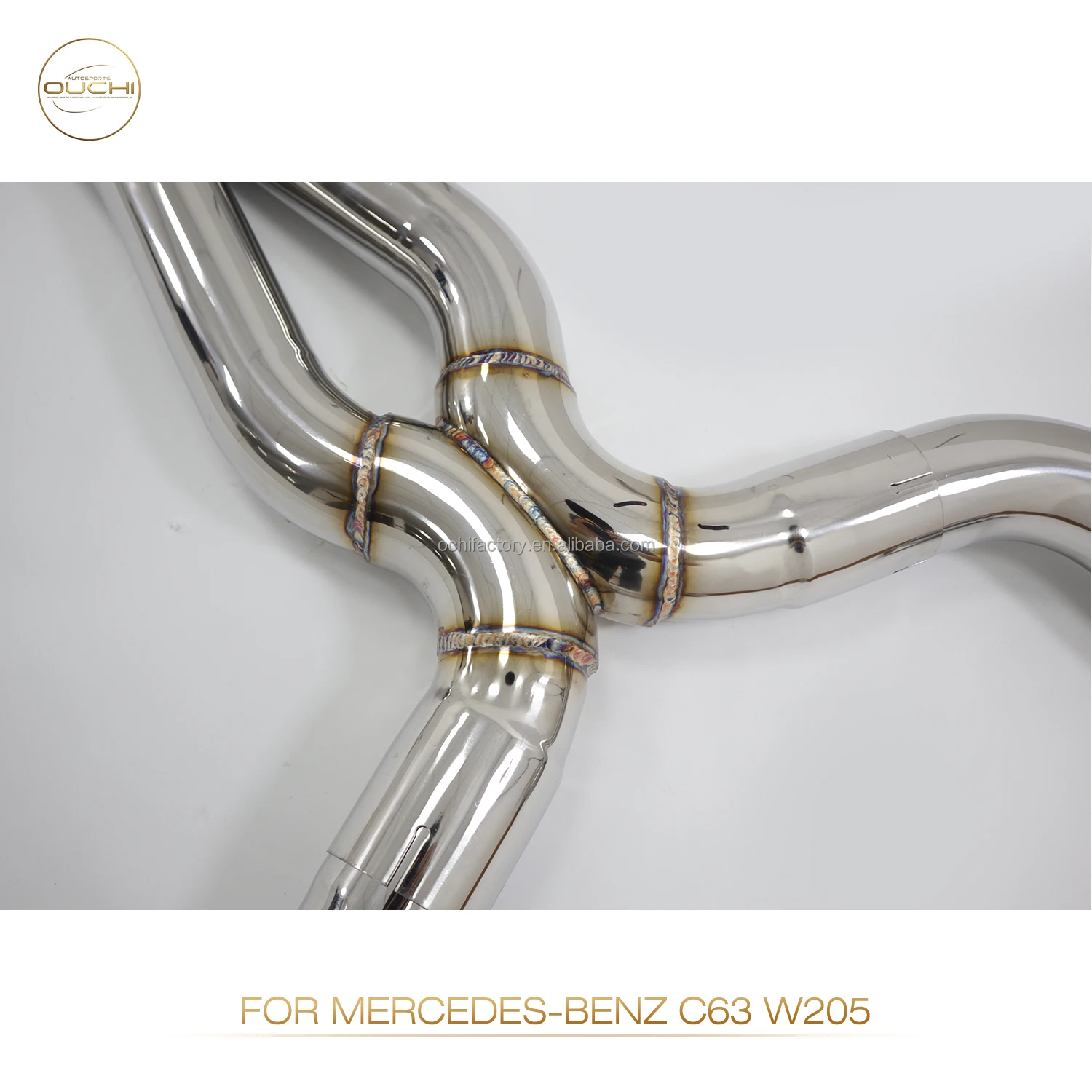 Ouchi выхлопная система из нержавеющей стали для Mercedes Benz AMG C63 W205 2015 + 4.0T V8 с клапаном