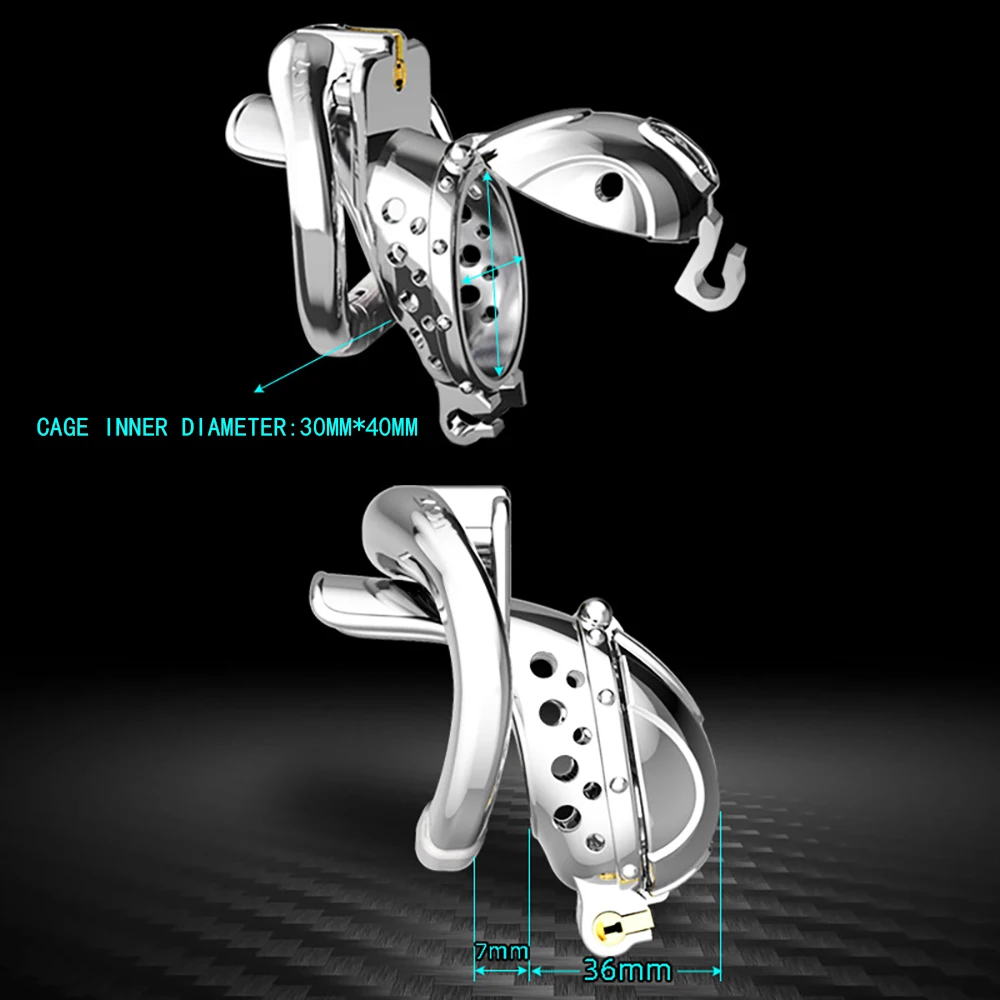 Стальной флип-дизайн мужское устройство верности 2 крышки клетки на член и 1