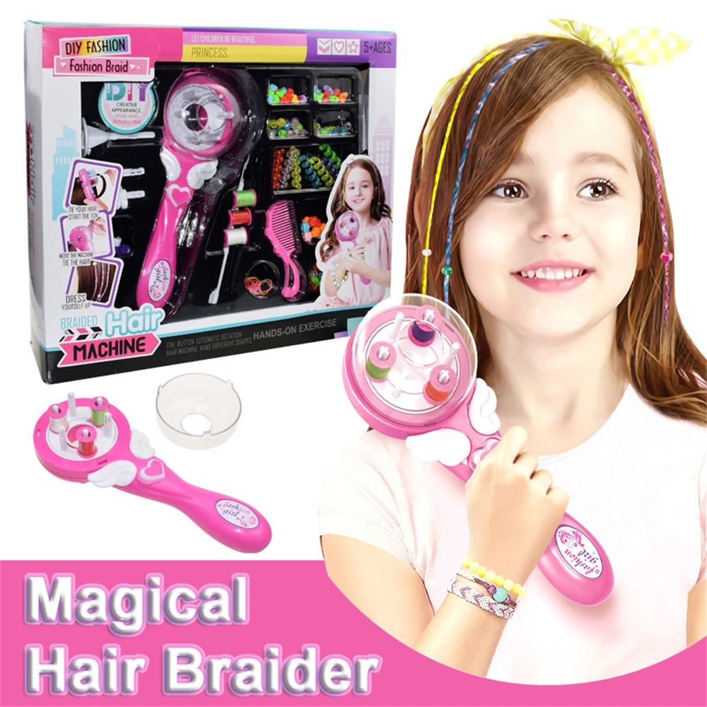 

Magical Electric Hair Braider Automatic DIY Hairstyle Braiding Machine Twist Knitting Roll Toys Hair Styling Girls Child Gifts