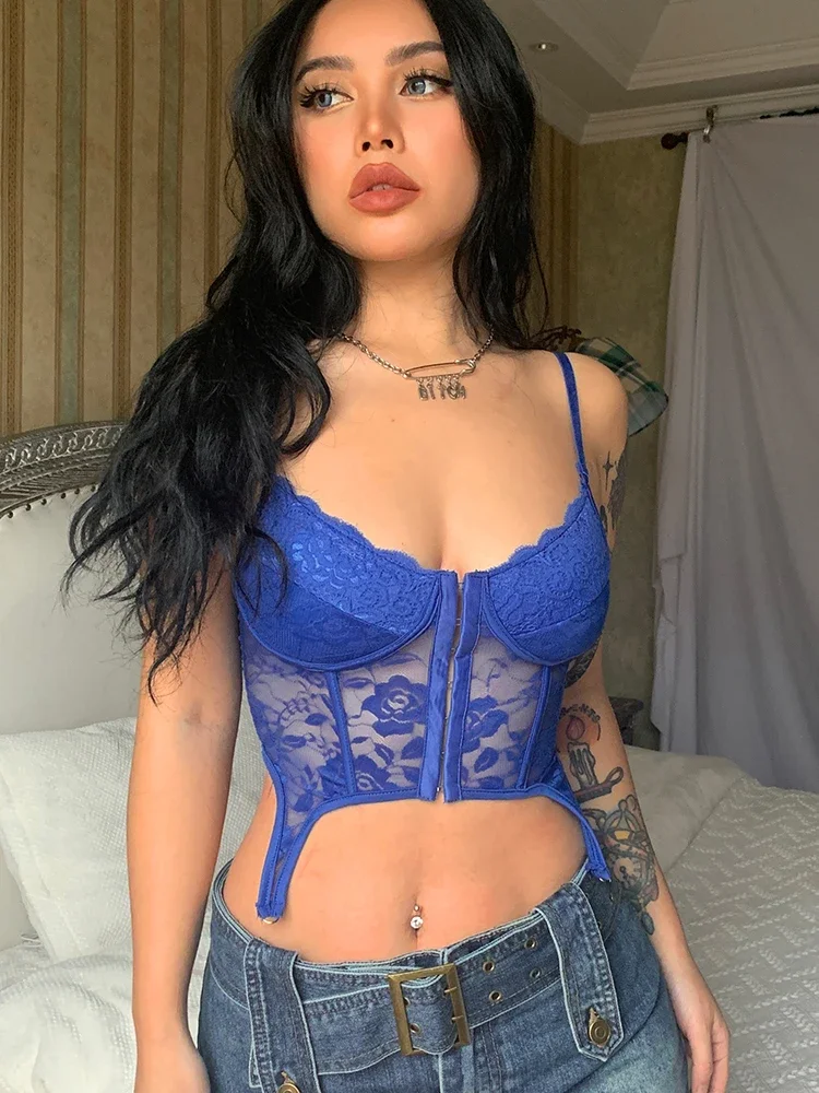 

Sexy Women Camisole Backless Cross Bandage V Neck Lace Crop Top Aesthetic Ladies Tank Vest Y2K Sleeveless Clubwear