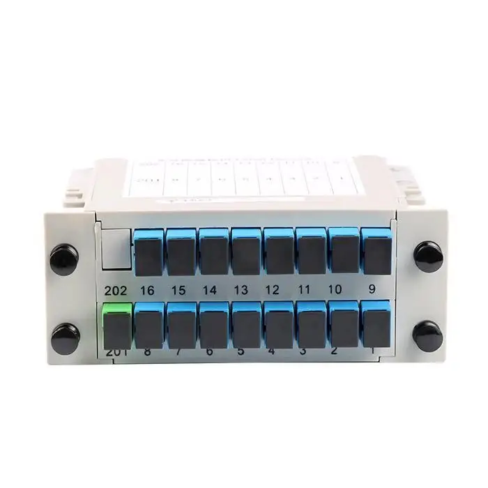 

5/10pcs 1x16 SC UPC / SC APC PLC Splitter LGX Box Cassette Card Inserting SC/UPC Module 16 Ports Fiber Optical PLC Splitter